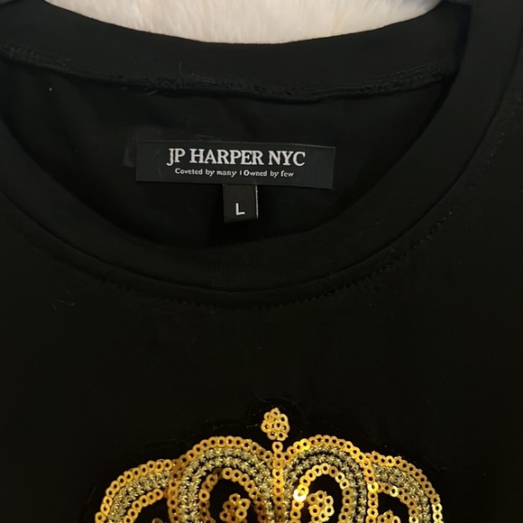 NWOT JP Harper NYC Padded Shoulder Top Size L - Picture 4 of 5